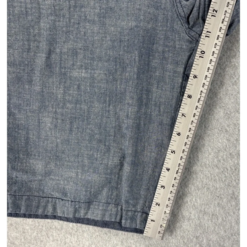 Flag & Anthem Chambray Shorts Mens 34 Blue Cotton Casual Summer Beach Chino 34